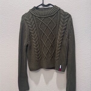 Tommy Hilfiger Dark Green Cable Knit Sweater